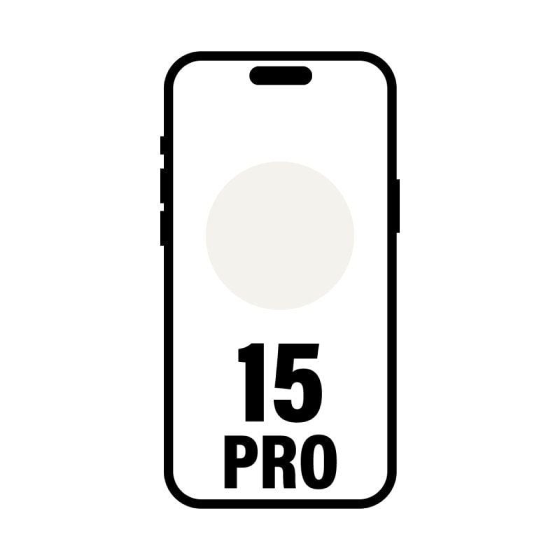Smartphone apple iphone 15 pro 256gb/ 6.1'/ 5g/ titanio blanco