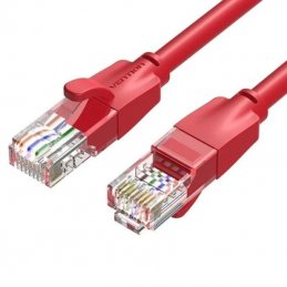 Cable de red rj45 utp vention iberf cat.6/ 1m/ rojo