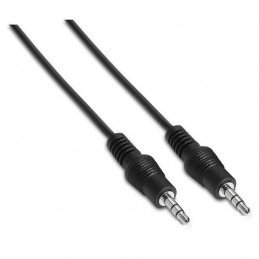 Cable estéreo aisens a128-0141/ jack 3.5 macho - jack 3.5 macho/ hasta 0.1w/ 30cm/ negro