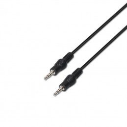 Cable estéreo aisens a128-0144/ jack 3.5 macho - jack 3.5 macho/ hasta 0.1w/ 10m/ negro