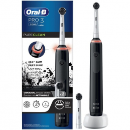 cepillo dental braun oral-b pro 3/ incluye 2 cabezales/ negro