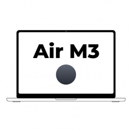 Apple macbook air 13,6'/ m3 8-core cpu/ 8gb/ 256gb ssd/ 8-core gpu/ medianoche