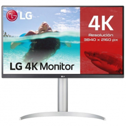 Monitor profesional lg 27up85np-w 27'/ 4k/ multimedia/ regulable en altura/ plata